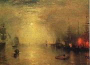 Joseph Mallord William Turner Keelman Heaving in Coals by Night oil painting artist